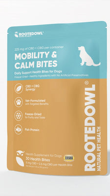 Mobility & Calm CBD + CBG Freeze-Dried Bites for Dogs - Fish Protein - 30 Count