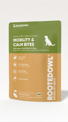 Mobility & Calm CBD + CBG Freeze-Dried Bites for Dogs - Chicken Protein - 60 Count